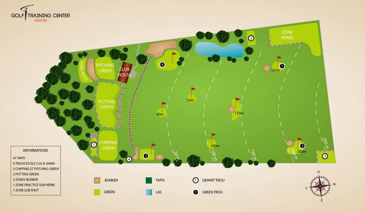 Plan Aagadir golf training center Maroc