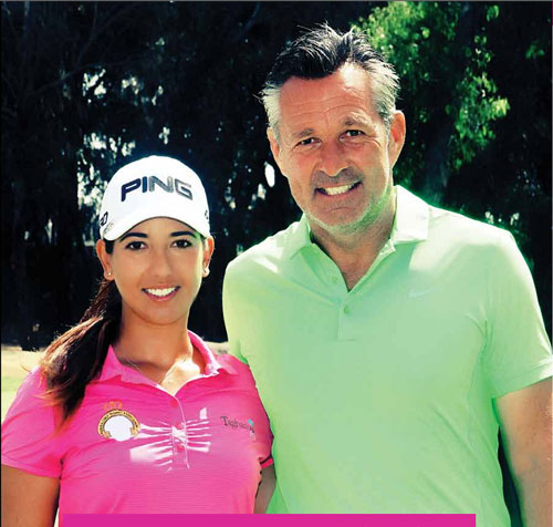 Maha Haddioui und Jean-Marie,,ar,Maha Haddooui und Jean-Marie Agadir Golf Trainingszentrum Marokko,,fr