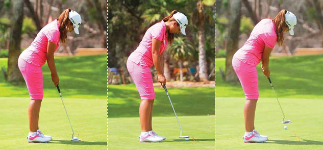 Moyen Maha setzen,,en,Putting moyen maha Agadir Golf Trainingszentrum Maroc,,en